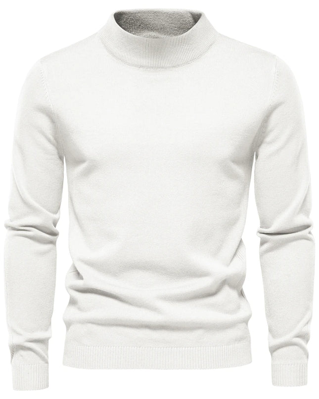 Men's Winter Turtleneck Sweater - Casual Slim Fit Pullover