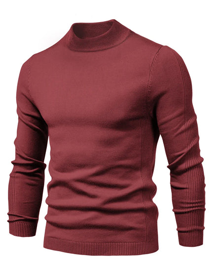 Men's Winter Turtleneck Sweater - Casual Slim Fit Pullover