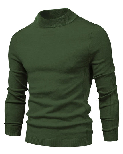Men's Winter Turtleneck Sweater - Casual Slim Fit Pullover