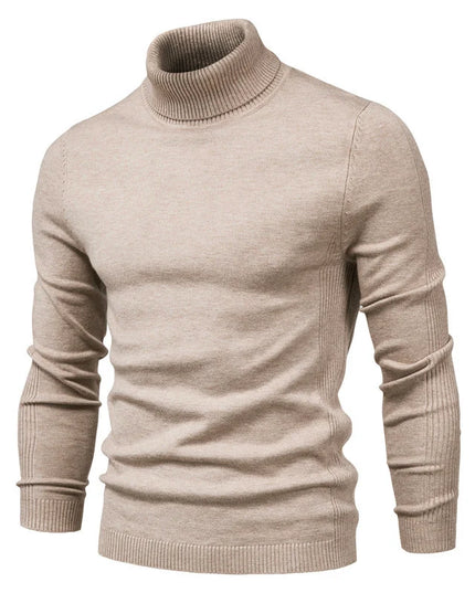 Men's Winter Turtleneck Sweater - Casual Slim Fit Pullover