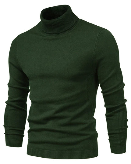 Men's Winter Turtleneck Sweater - Casual Slim Fit Pullover