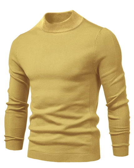 Men's Winter Turtleneck Sweater - Casual Slim Fit Pullover