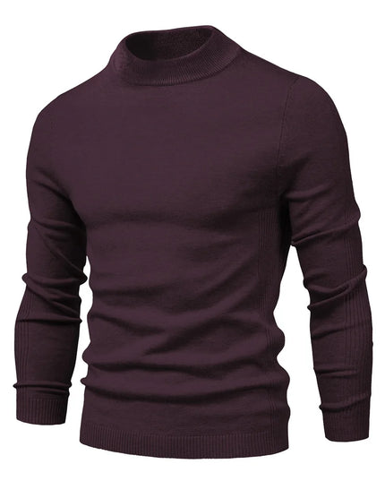 Men's Winter Turtleneck Sweater - Casual Slim Fit Pullover