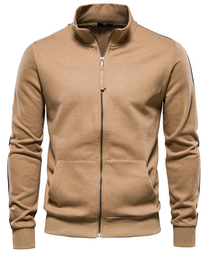 Men's Zip Up Sweatshirt - Casual Cotton Blend Jacket