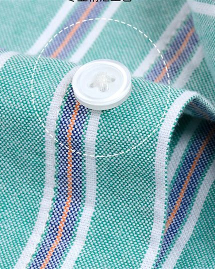 Oversized 11XL Plus Size Stripe Shirt - Casual Cotton Short Sleeve