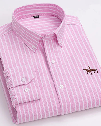 Plus 5XL 6XL Men's Oxford Shirt - 100% Cotton, Casual & Formal Fit