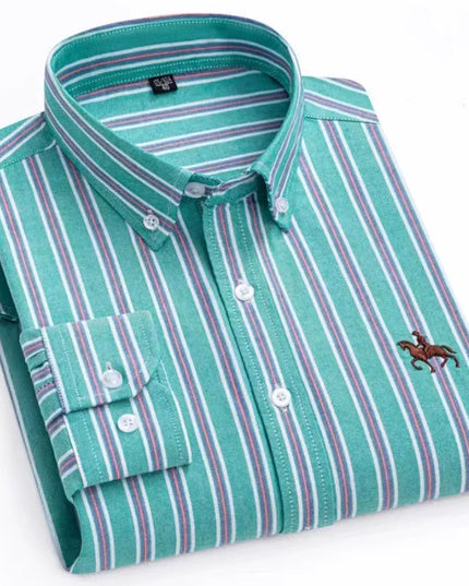 Plus 5XL 6XL Men's Oxford Shirt - 100% Cotton, Casual & Formal Fit