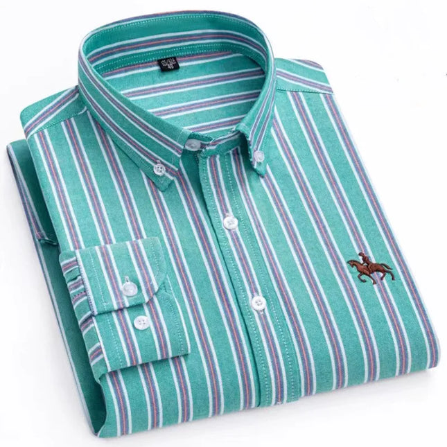 Plus 5XL 6XL Men's Oxford Shirt - 100% Cotton, Casual & Formal Fit