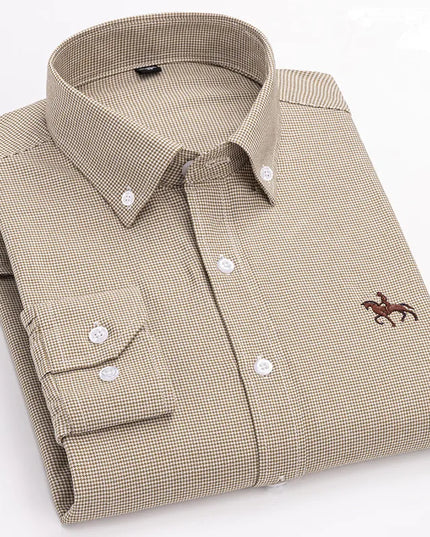 Plus 5XL 6XL Men's Oxford Shirt - 100% Cotton, Casual & Formal Fit