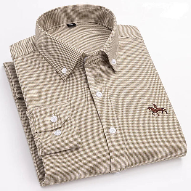 Plus 5XL 6XL Men's Oxford Shirt - 100% Cotton, Casual & Formal Fit
