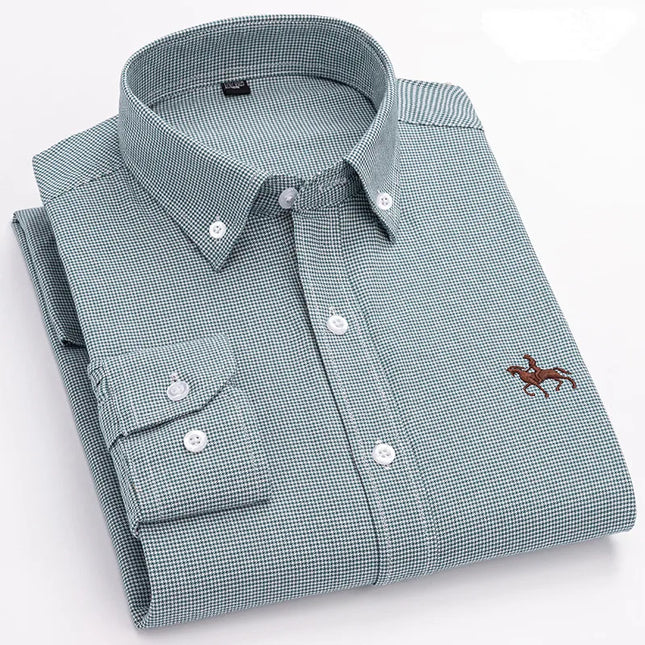 Plus 5XL 6XL Men's Oxford Shirt - 100% Cotton, Casual & Formal Fit