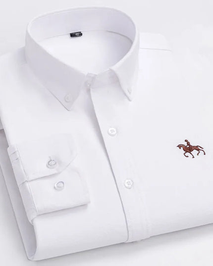 Plus 5XL 6XL Men's Oxford Shirt - 100% Cotton, Casual & Formal Fit