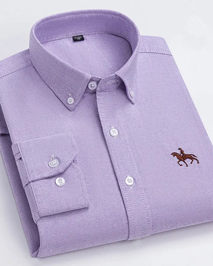 Plus 5XL 6XL Men's Oxford Shirt - 100% Cotton, Casual & Formal Fit