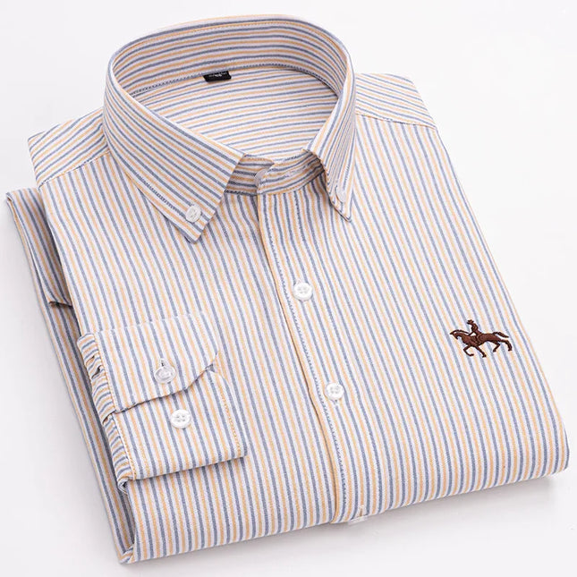 Plus 5XL 6XL Men's Oxford Shirt - 100% Cotton, Casual & Formal Fit