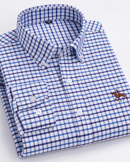 Plus 5XL 6XL Men's Oxford Shirt - 100% Cotton, Casual & Formal Fit