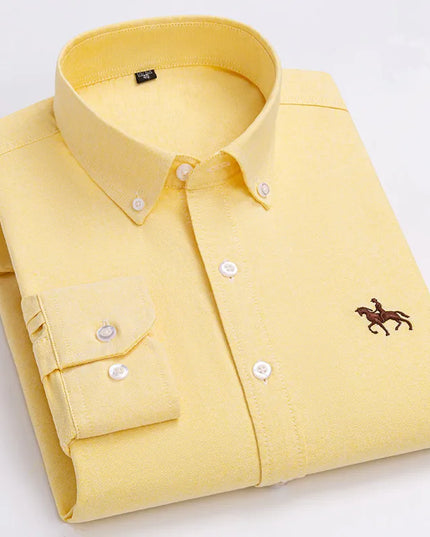 Plus 5XL 6XL Men's Oxford Shirt - 100% Cotton, Casual & Formal Fit