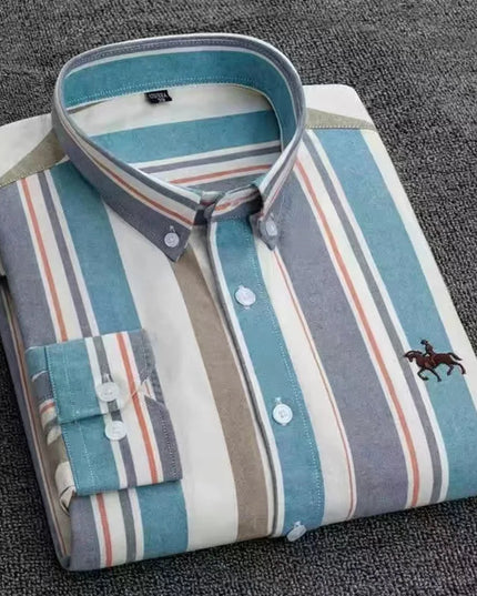 Plus 5XL 6XL Men's Oxford Shirt - 100% Cotton, Casual & Formal Fit