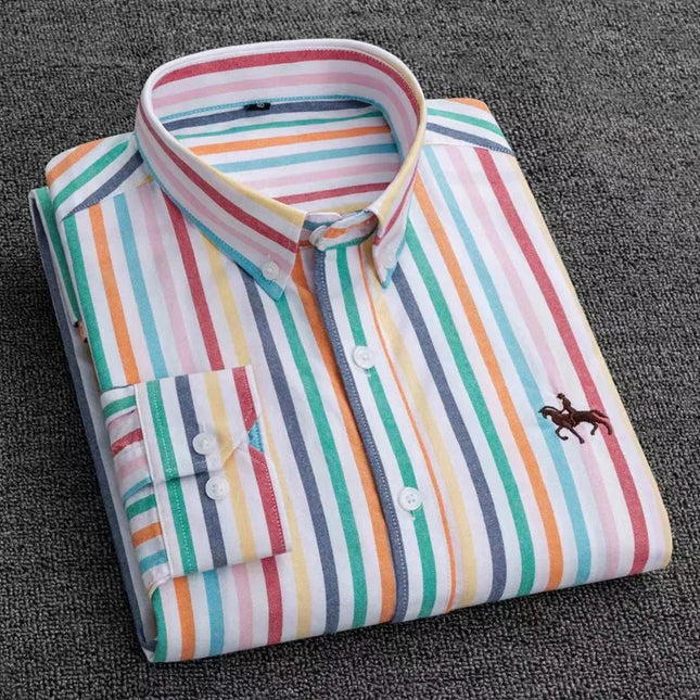 Plus 5XL 6XL Men's Oxford Shirt - 100% Cotton, Casual & Formal Fit