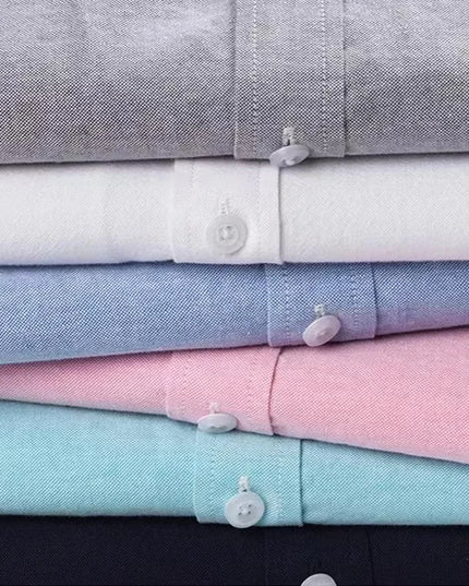 Plus 5XL 6XL Men's Oxford Shirt - 100% Cotton, Casual & Formal Fit