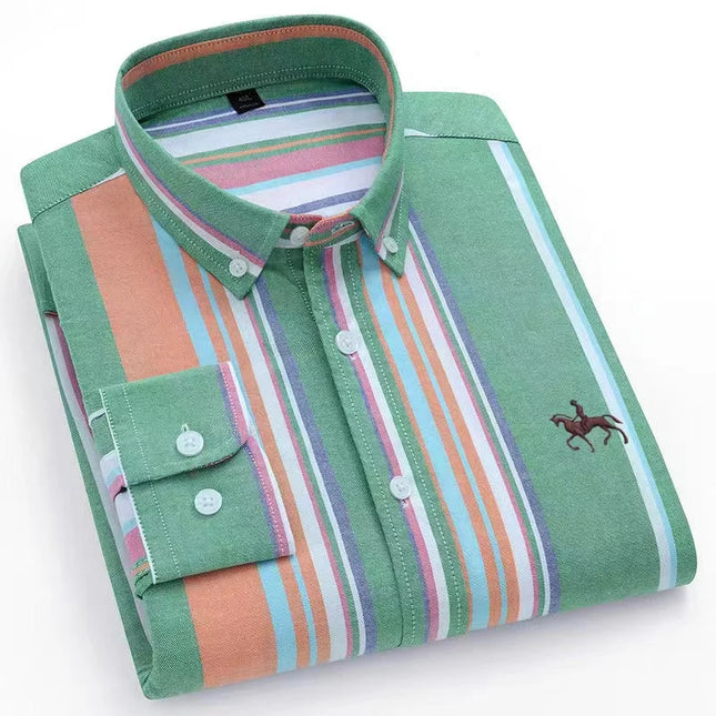 Plus 5XL 6XL Men's Oxford Shirt - 100% Cotton, Casual & Formal Fit
