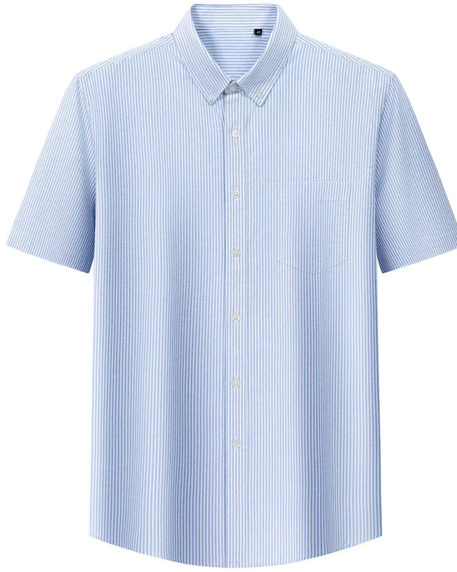 Plus S-5XL Short Sleeve Formal Shirt - Stylish Office Wear for Men