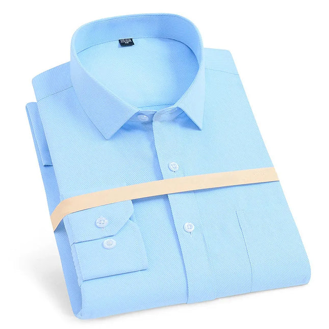 Plus Size 11XL 10XL Men's Long Sleeve Formal Shirt - Work & Party Ready