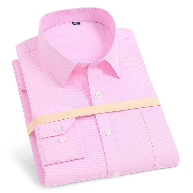 Plus Size 11XL 10XL Men's Long Sleeve Formal Shirt - Work & Party Ready