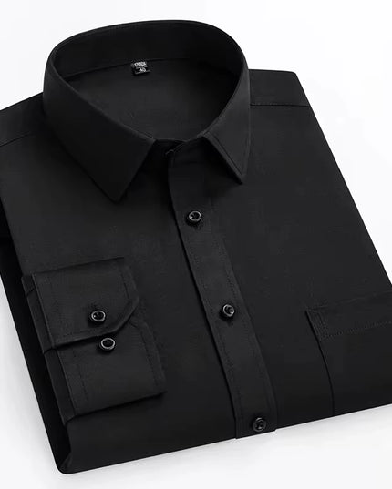 Plus Size 11XL 10XL Men's Long Sleeve Formal Shirt - Work & Party Ready