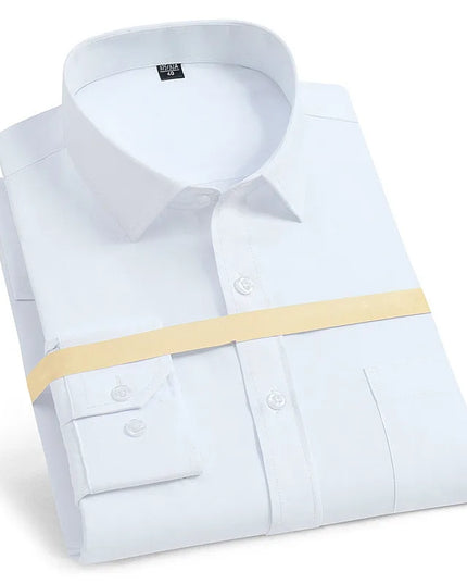 Plus Size 11XL 10XL Men's Long Sleeve Formal Shirt - Work & Party Ready