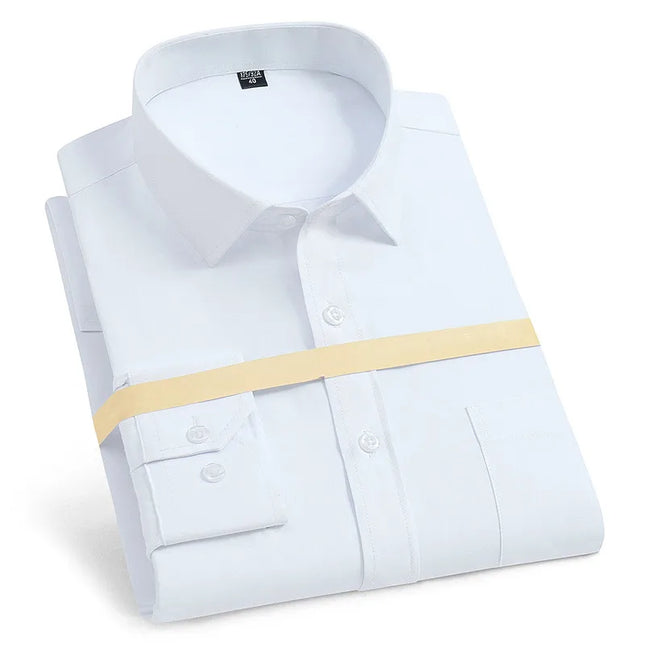 Plus Size 11XL 10XL Men's Long Sleeve Formal Shirt - Work & Party Ready
