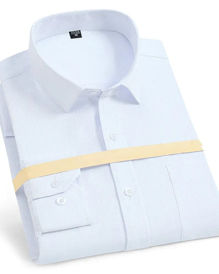 Plus Size 11XL 10XL Men's Long Sleeve Formal Shirt - Work & Party Ready