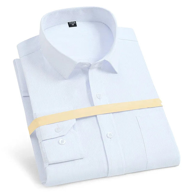 Plus Size 11XL 10XL Men's Long Sleeve Formal Shirt - Work & Party Ready