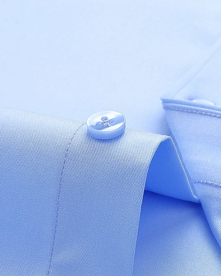 Plus Size Men's Business Shirts - Soft Bamboo Fiber, Long Sleeve