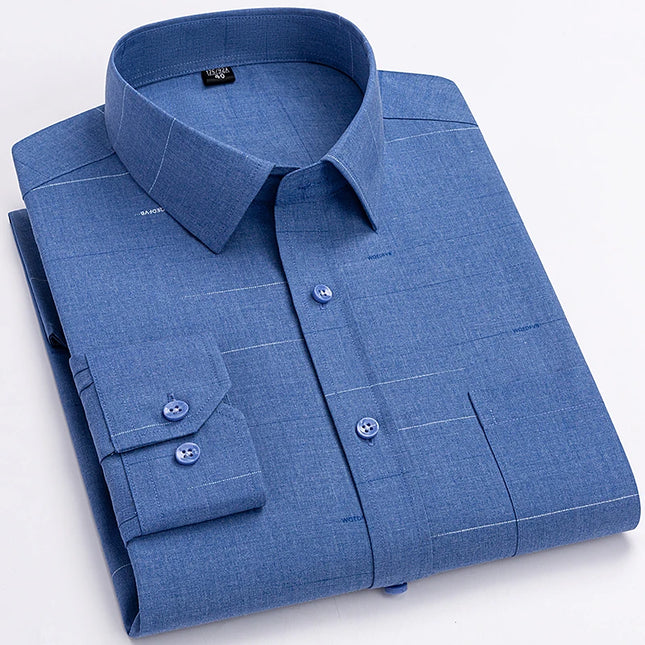 Plus Size Men’s Long Sleeve Shirts - 5XL to 7XL Casual Comfort