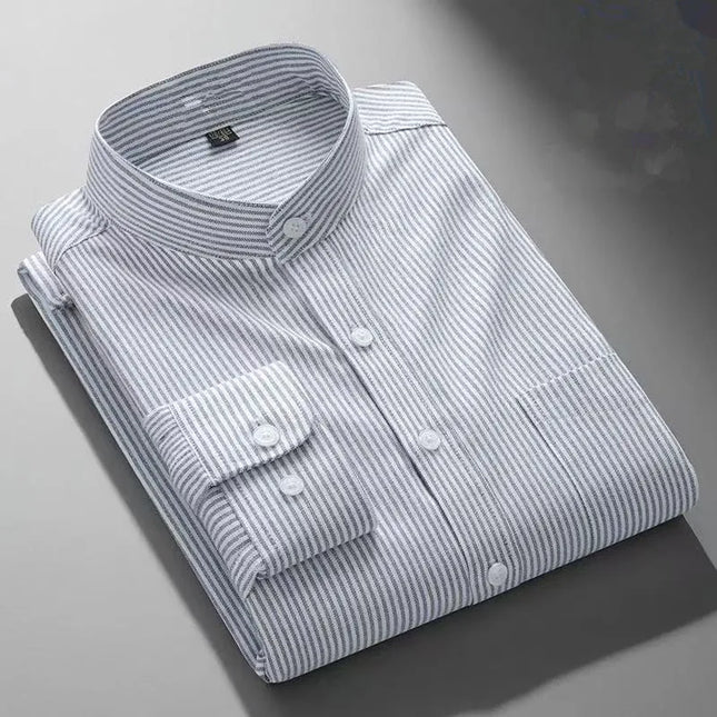 Premium 100% Cotton Long Sleeve Shirt - Men's Autumn Tang Suit