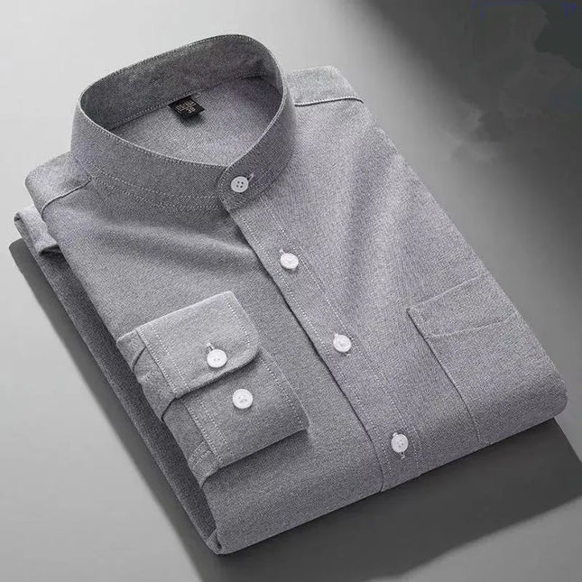 Premium 100% Cotton Long Sleeve Shirt - Men's Autumn Tang Suit