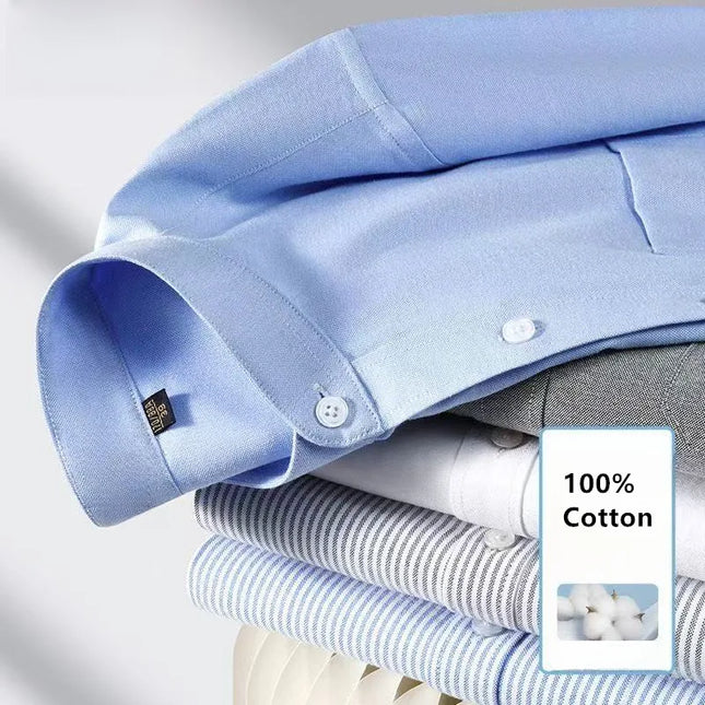 Premium 100% Cotton Long Sleeve Shirt - Men's Autumn Tang Suit