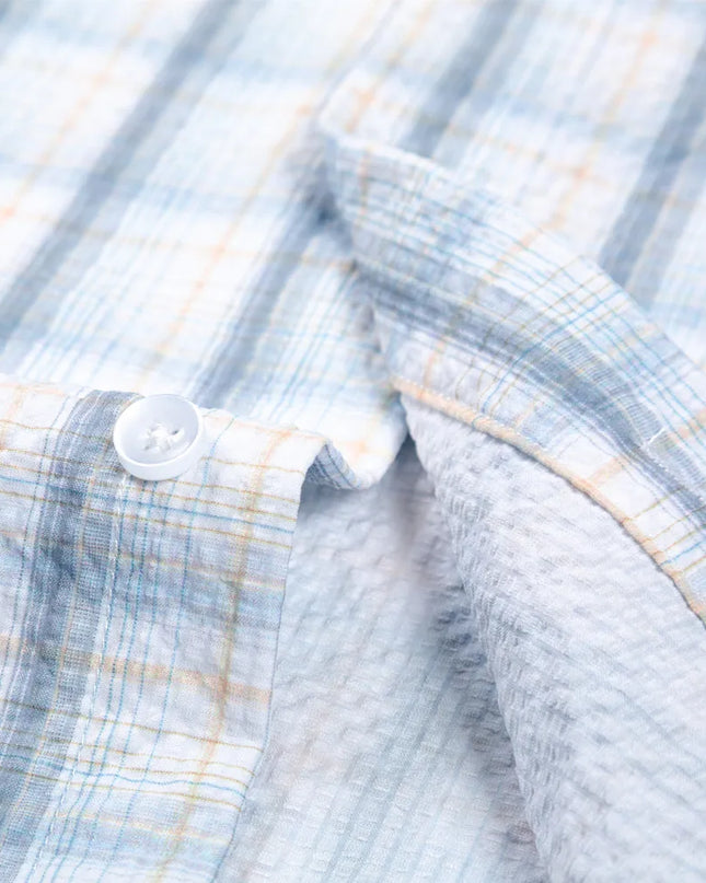 Premium Checkered Bamboo Fiber Shirts - Slim Fit, Breathable Summer Tops