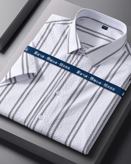 Premium Checkered Bamboo Fiber Shirts - Slim Fit, Breathable Summer Tops