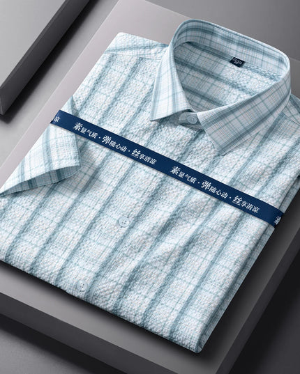 Premium Checkered Bamboo Fiber Shirts - Slim Fit, Breathable Summer Tops