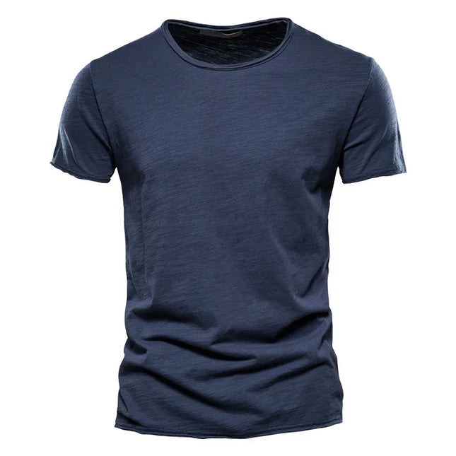Quality 100% Cotton V-Neck T-Shirt for Men - Slim Fit Fashion Tee