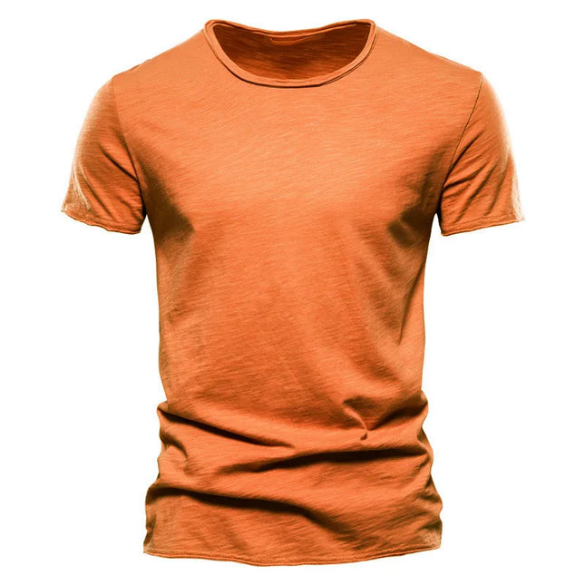 Quality 100% Cotton V-Neck T-Shirt for Men - Slim Fit Fashion Tee