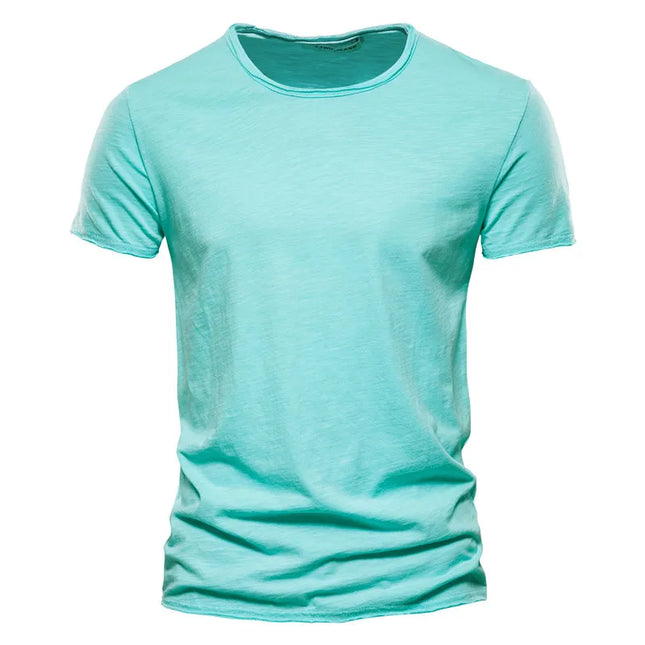 Quality 100% Cotton V-Neck T-Shirt for Men - Slim Fit Fashion Tee