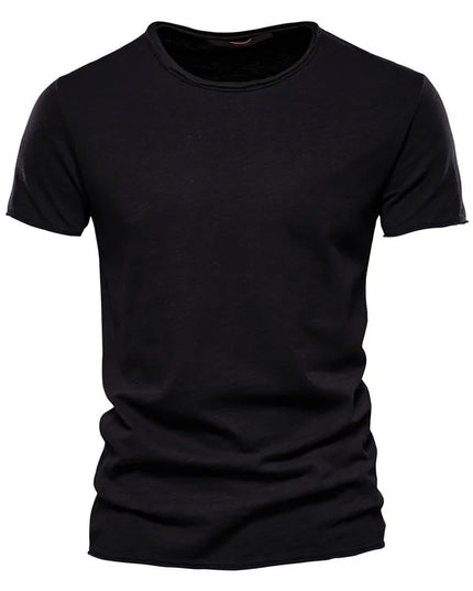 Quality 100% Cotton V-Neck T-Shirt for Men - Slim Fit Fashion Tee