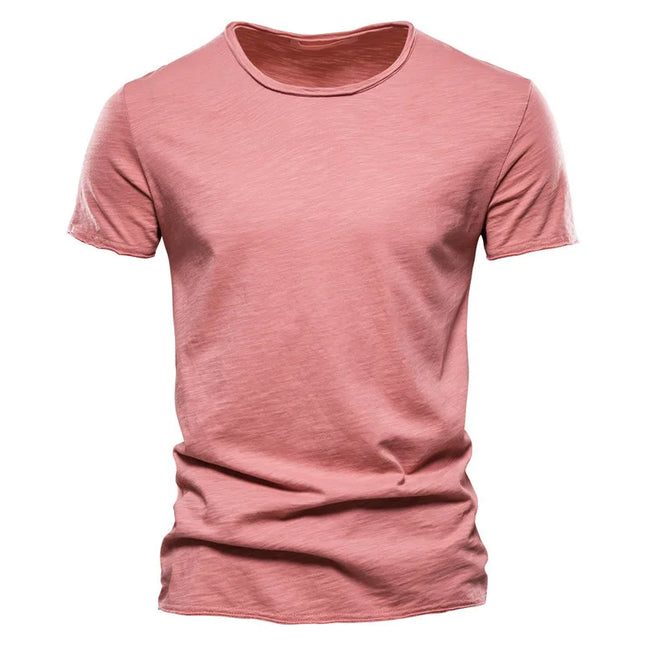 Quality 100% Cotton V-Neck T-Shirt for Men - Slim Fit Fashion Tee