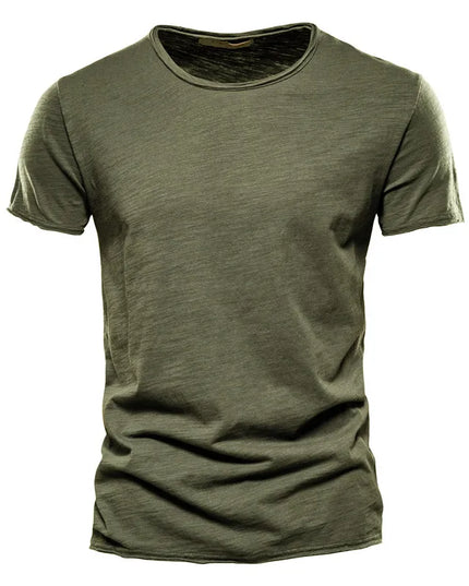 Quality 100% Cotton V-Neck T-Shirt for Men - Slim Fit Fashion Tee