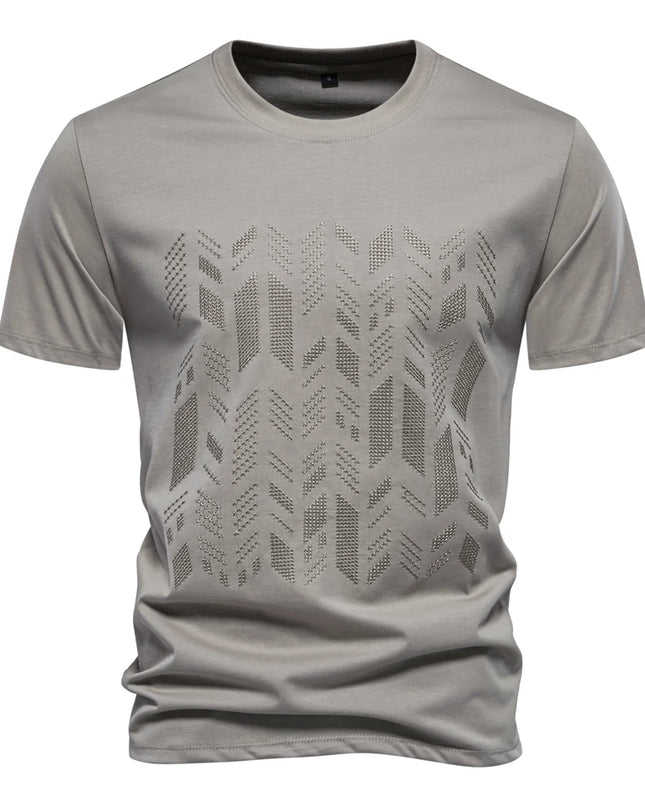 Quality Embroidered Summer Cotton Blend T-shirt for Men