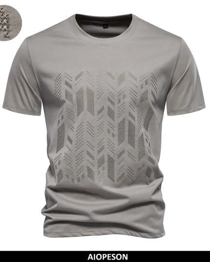Quality Embroidered Summer Cotton Blend T-shirt for Men