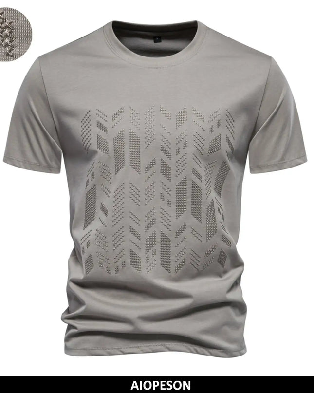 Quality Embroidered Summer Cotton Blend T-shirt for Men