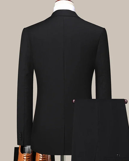 S-8XL Men's Slim-Fit Blazer & Pants - Trendy Business Casual Suit